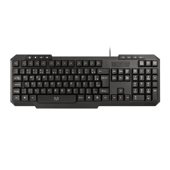 Imagem de Teclado Slim com Fio TM100 8 Teclas Multimídias ABNT2 QWERTY Português Multi TC206