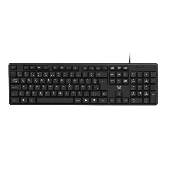 Teclado Slim Standard Com fio USB Preto Multi (Multilaser) - TC065 Menor preço em Teclado Slim Standard Com fio USB Preto Multi (Multilaser) - TC065