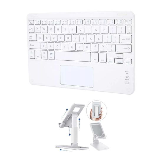 Imagem de Teclado Touchpad Bluetooth + Suporte Para Tablet Philco Ptb10