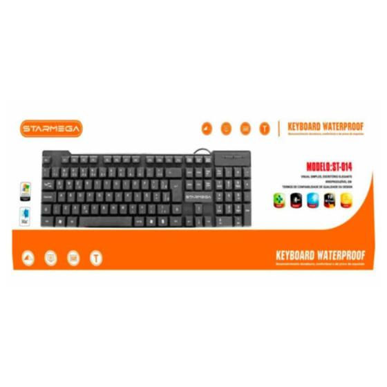 Imagem de Teclado USB Com Fio ABNT2 Resistente a respindo d'agua