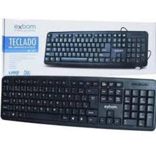 Imagem de Teclado Usb Exbom Bk-102 Padrão Abnt2 Com Fio Pc Notebook