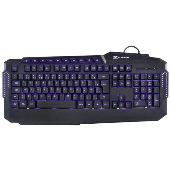 Imagem de Teclado Usb Gamer Vx Gaming Hercules Com Multimidia Led 3 C