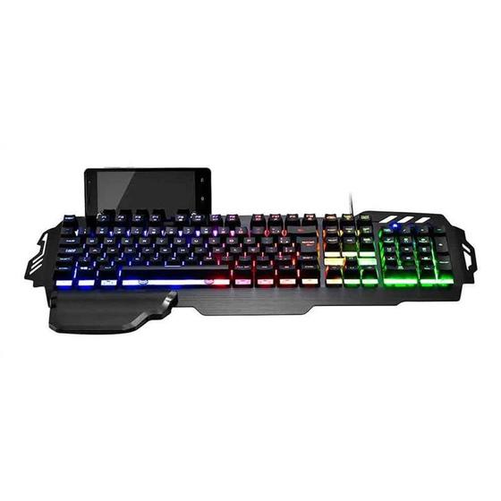 Imagem de Teclado USB Gamer Warrior Zuberi Led semi-mecânico TC210 Warrior