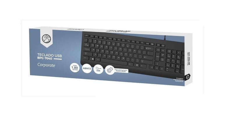 Imagem de Teclado usb padrão bpc-7040 brazil-pc