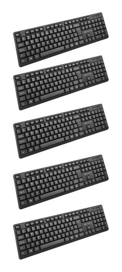 Imagem de Teclado Usb Preto Com Fio Kb-14bk C3tech Kit Com 5 Atacado