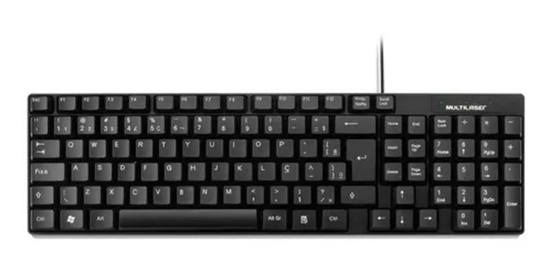 Imagem de Teclado USB Slim Multilaser Preto  - TC193BU