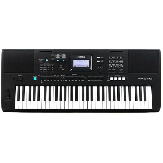 Teclado Yamaha PSR-E473 Arranjador 61 Teclas Preto C/ Fonte Menor preço em Teclado Yamaha PSR-E473 Arranjador 61 Teclas Preto C/ Fonte