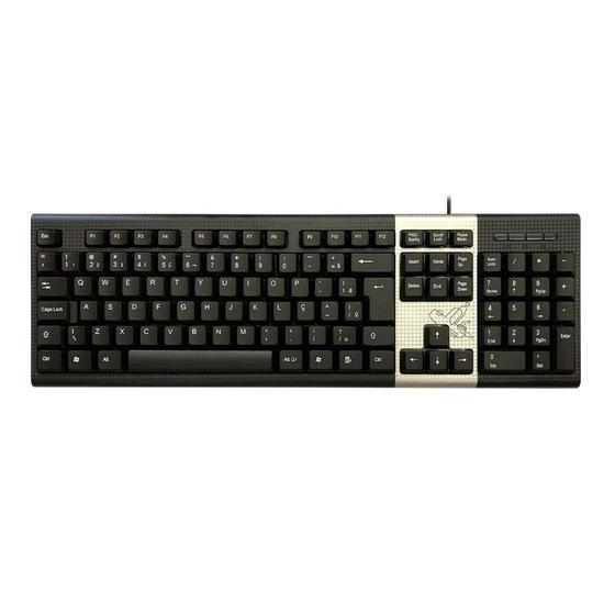 Imagem de Teclados Standard Maxprint Industrial, USB, ABNT2, Preto - 60000080 - Maxprit