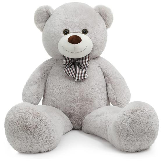 14" Grey Teddy Bear - Soft Plush Toy For Kids, Baby Shower Gift, Nursery Decor (35cm, Light Grey)