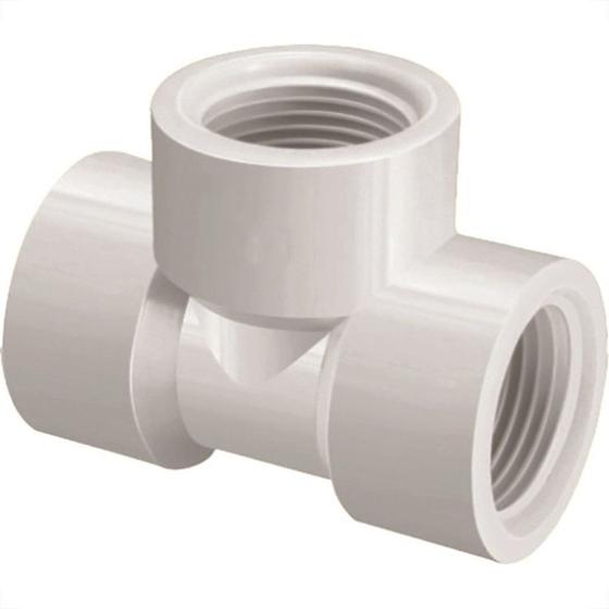 Imagem de Tee Branco Krona Reducao Rosca Rosca 1X3/4 306 - Kit C/20