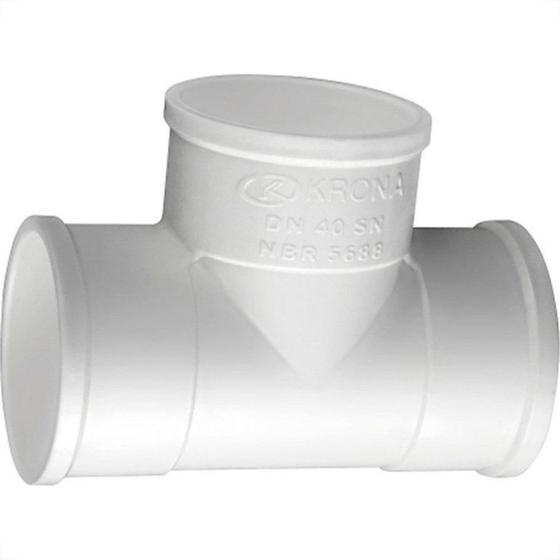 Imagem de Tee Esgoto Krona 40Mm X 40Mm 658 - Kit C/25