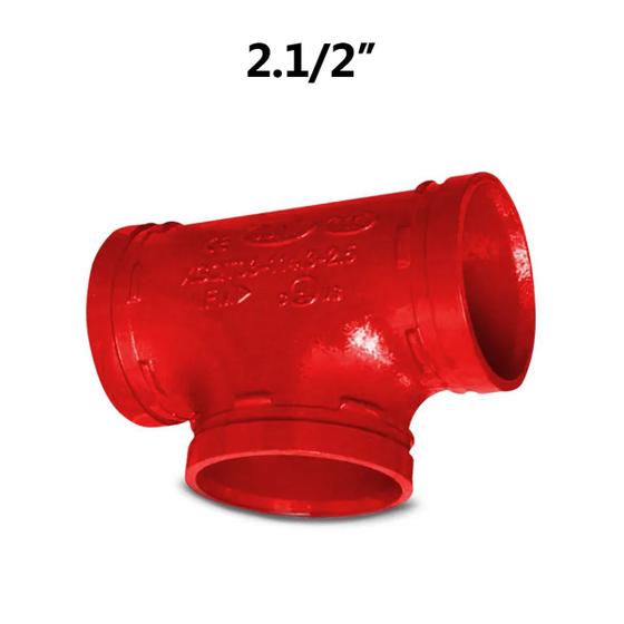 Imagem de Tee Ranhurado (Grooved) Vermelho  2.1/2'' 73mm