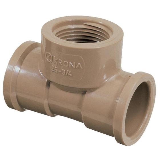 Imagem de Tee Soldável com Rosca Krona 25X3/4 - Embalagem com 20 Unidades