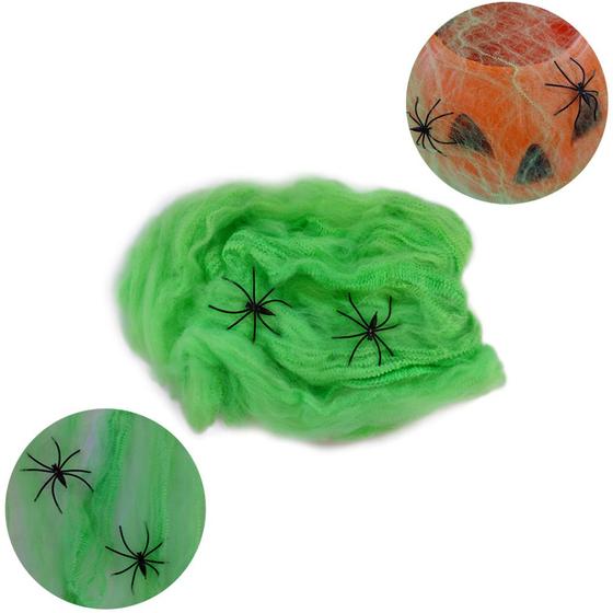 Imagem de Teia de Aranha Halloween Decoração Artificial Colorida