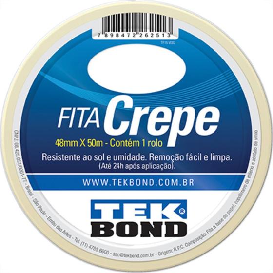 Imagem de Tek Fita Crepe  Bond 48Mm X 50Mt