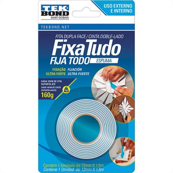 Imagem de Tek Fita Dupla Face Esp. Bond 12X1,5M