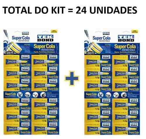 Imagem de Tekbond Super Cola 2g Cartela C/24 Uni Para Atacado Revenda