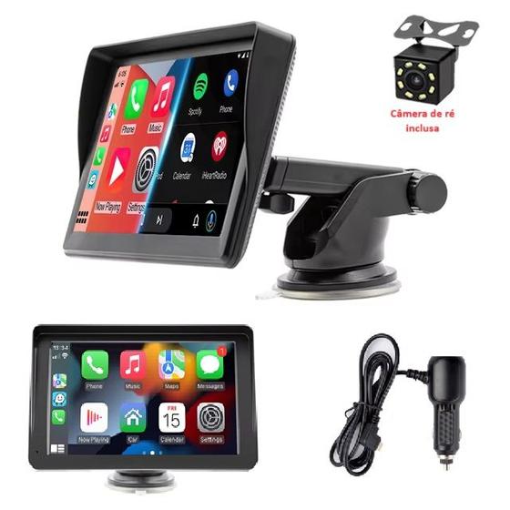 Imagem de Tela 7 Polegadas Multimídia Universal Com Carplay e Android Auto Sem Fio - Não precisa de moldura