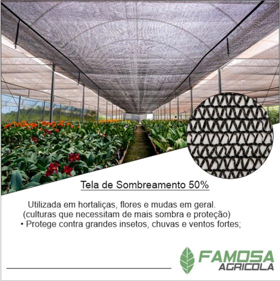 Imagem de Tela Agrícola 50% Ráfia-4X6m Qualidade Imperdível!