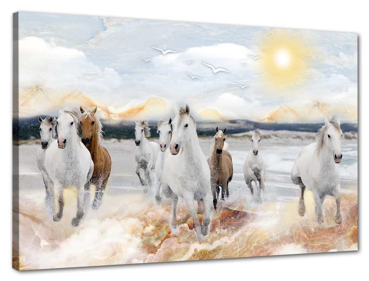 Imagem de Tela Canvas Animal Cavalos 80x55 Horizontal 1