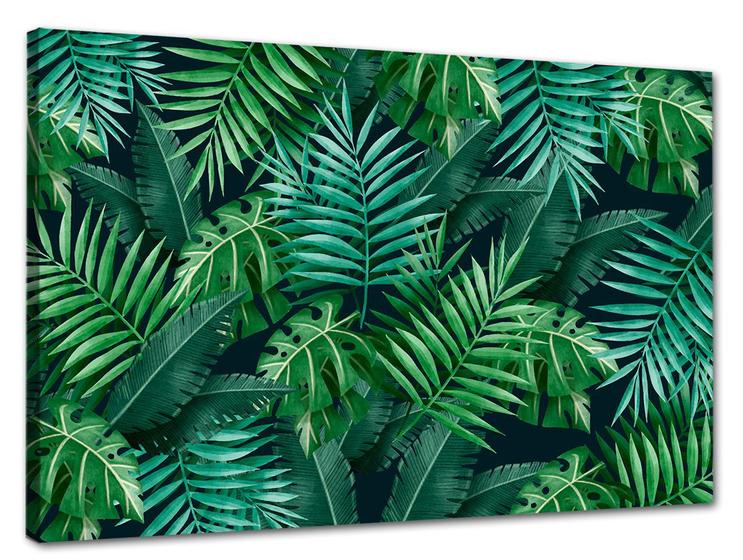 Imagem de Tela Canvas Folhagem Folhas Tropicais 120x80 Horizontal 67