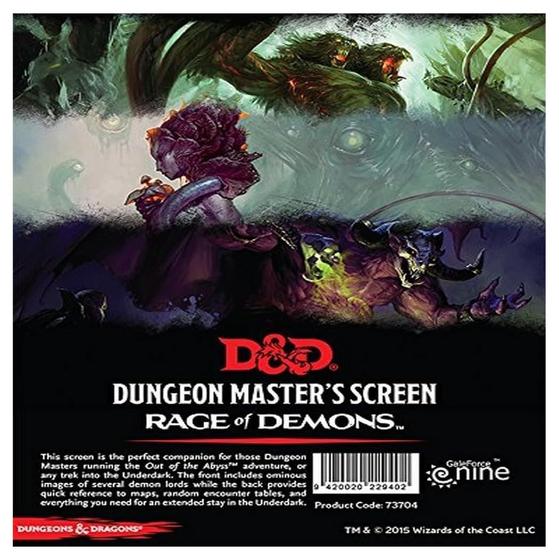 Imagem de Tela de Mestre para Dungeons & Dragons - A Fúria dos Demônios (Fora do Abismo)