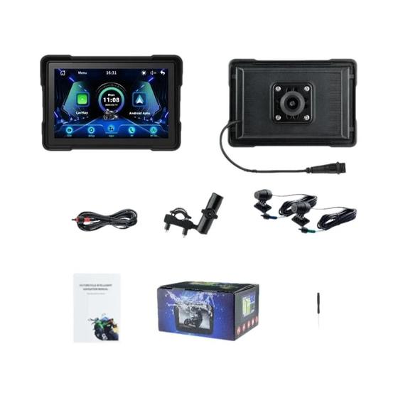Imagem de Tela de Navegação GPS 5" para Motocicleta - À Prova D'Água com CarPlay e Android Auto