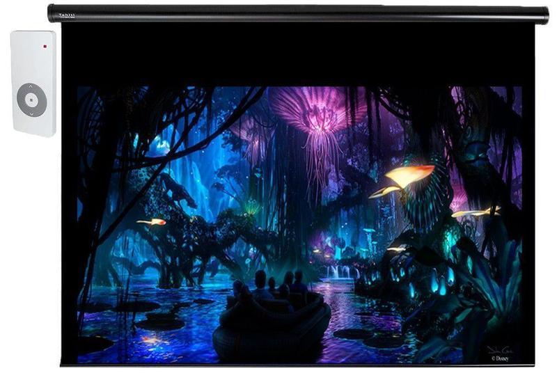 Imagem de Tela de Projeção Elétrica Prime Tahiti 4:3 Vídeo 120 Polegadas 2,44 m x 1,83 m TTEL-004 LARGURA TOTAL 2,75