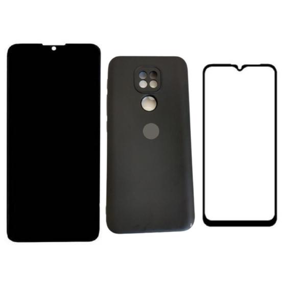 Imagem de Tela Display Touch Para Moto G9 Play - E7 Plus + Capa + Película 3D
