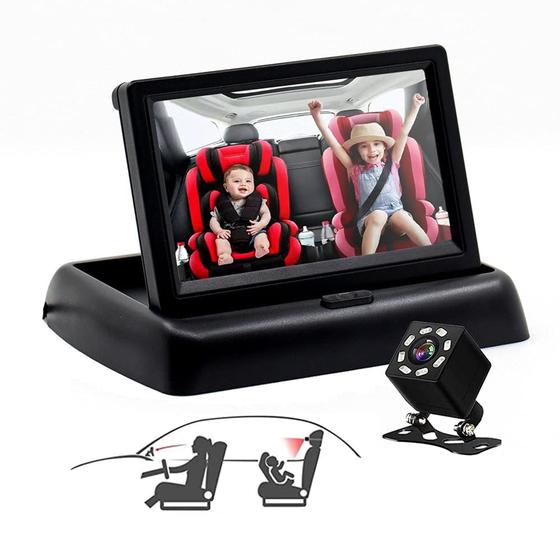 Tela Fixa Monitor Veicular 4.3 Vídeo LCD Para Câmera Ré stand