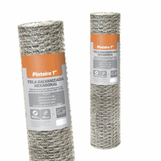 Tela Hexagonal Galinheiro Galv. 2" Fio 23 1,50x50m Rino Agro Menor preço em Tela Hexagonal Galinheiro Galv. 2" Fio 23 1,50x50m Rino Agro