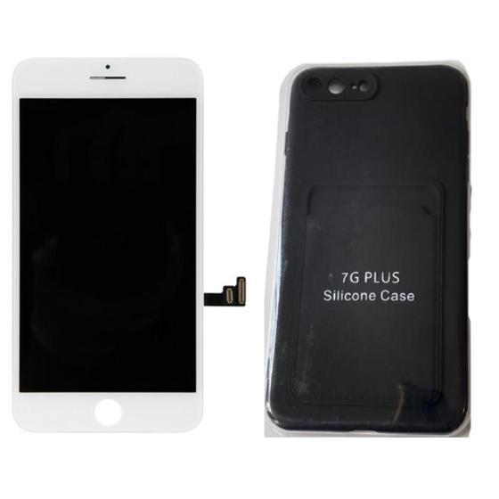 Imagem de Tela Lcd Touch Para ip 8 Branco  Capa  Aveludada