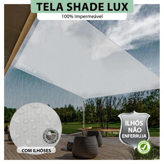 Imagem de Tela Lona Translúcida 4.5x3.5 Metros Sombreamento Impermeável Shade Lux + Kit