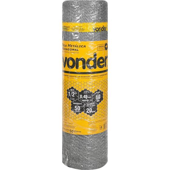 Tela Metálica Viveiro Hexagonal Malha 1/2'' 26 Bwg x 0,6m com 50 metros Vonder Menor preço em Tela Metálica Viveiro Hexagonal Malha 1/2'' 26 Bwg x 0,6m com 50 metros Vonder