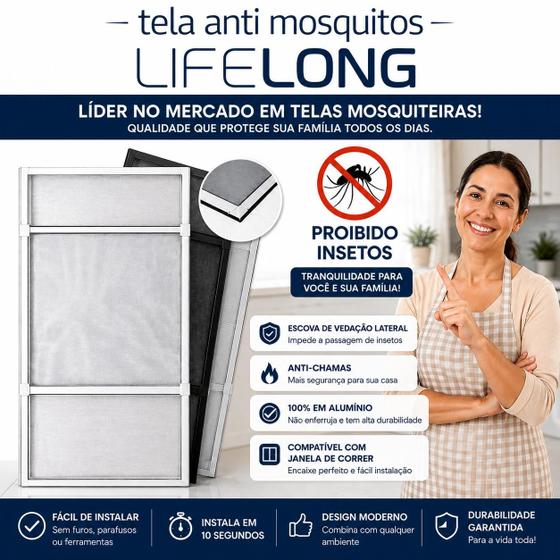 Tela Mosquiteira De Encaixe Regulável Resistente Pets - Lifelong