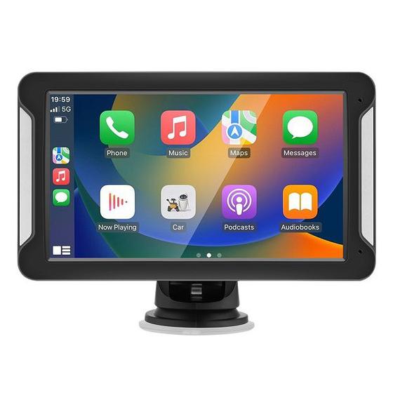 Tela Multimídia Portátil Universal Com Espelhamento, Bluetooth, Tela de 7, USB e Carplay Menor preço em Tela Multimídia Portátil Universal Com Espelhamento, Bluetooth, Tela de 7, USB e Carplay