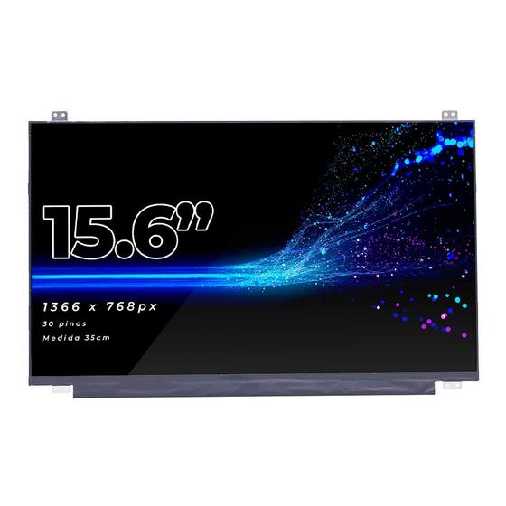 Imagem de Tela para Notebook bringIT compatível com Part Number LP156WHA-SPA1 LP156WHB-TPA1 15.6" Fosca