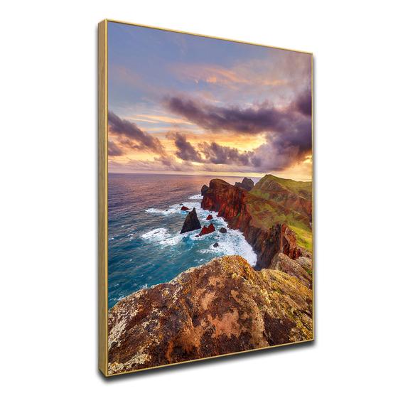 Imagem de Tela Quadro Decorativo com Moldura Praia Paisagem Australia Vertical