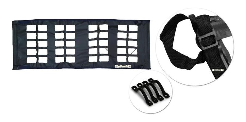 Imagem de Tela Rede Limitadora Protetora Para Fixar Carga Para Caçamba Hilux 2001 2002 2003 2004-