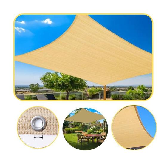 Imagem de Tela Shade Sombreamento Areia Multiuso 90% - 4x15 Mts