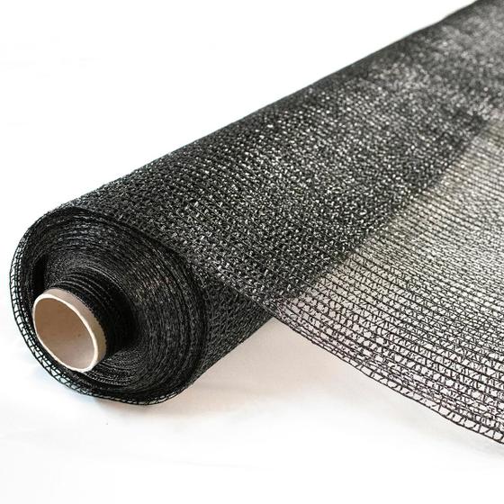 Imagem de Tela Sombrite Raschel 35% 6x22m Preta Para Proteção e Sombreamento de Estufa Horta Jardim Flores Mudas Toldo Viveiro e Garagem Anti UV