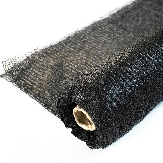 Imagem de Tela Sombrite Raschel 50% 6x98m Preta Para Proteção e Sombreamento de Estufa Horta Jardim Flores Mudas Toldo Viveiro e Garagem Anti UV