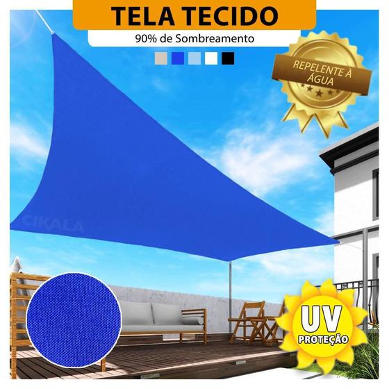 Imagem de Tela Tecido Azul 4x3 Decorativa Sombreamento Poliester