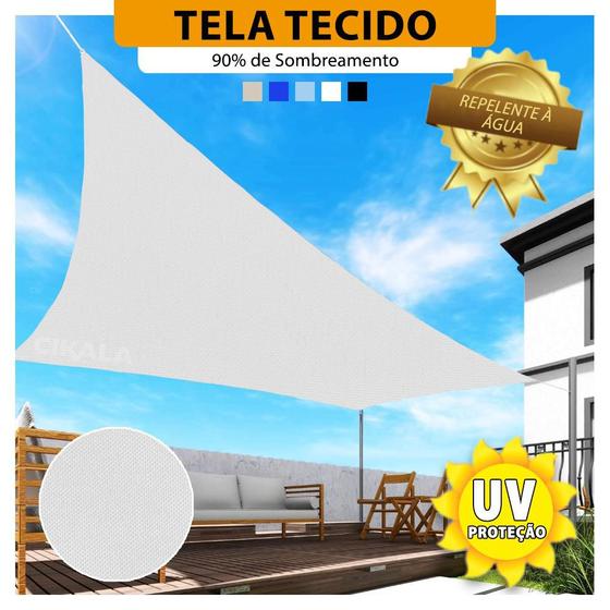 Imagem de Tela Tecido Branco 3x2 Decorativa Sombreamento Poliester