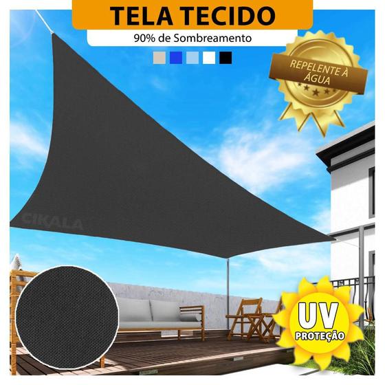 Imagem de Tela Tecido Preto 4.5x3 Decorativa Sombreamento Poliester