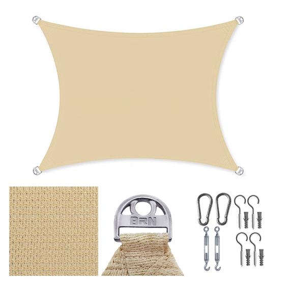 Tela Toldo Sombreamento 90% Cor Areia Cobertura Decorativa 3x2,5m + Kit Instalação Menor preço em Tela Toldo Sombreamento 90% Cor Areia Cobertura Decorativa 3x2,5m + Kit Instalação
