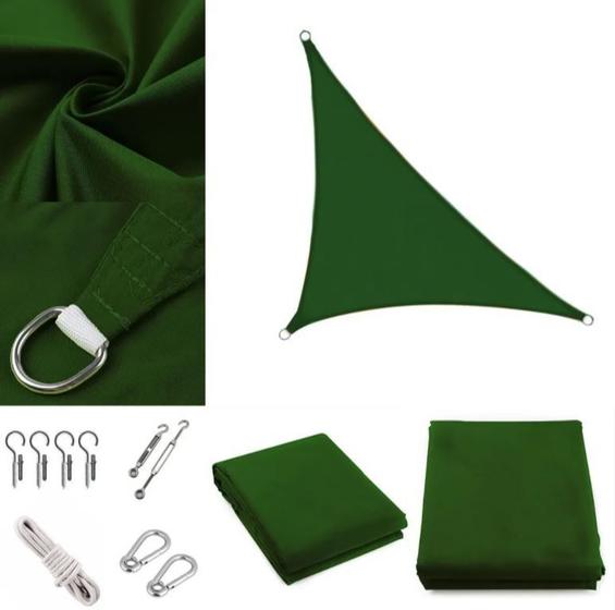 Tela Toldo Sombreamento Shade 4x4x5,6m+Kit Instal. Cor Verde Menor preço em Tela Toldo Sombreamento Shade 4x4x5,6m+Kit Instal. Cor Verde