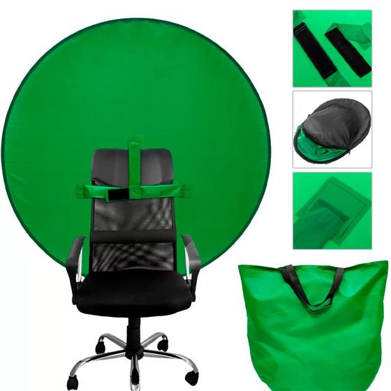 Imagem de Tela Verde Chroma Key Portátil Tela Verde 142cm Fundo Fotográfico para Gravação de Vídeos, Home Office e Lives T-Photo