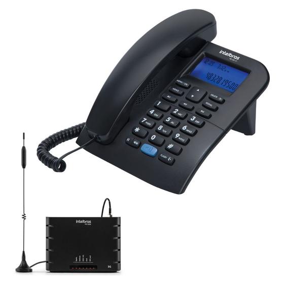 Imagem de Telefone Bina TC 60 ID Intelbras Com Entrada Chip Celular 3G