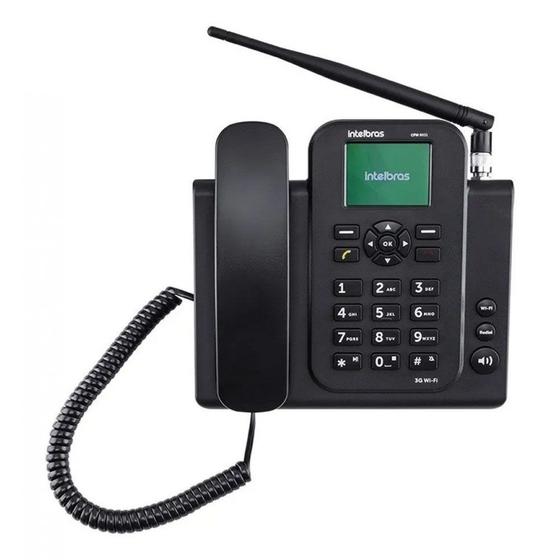 Imagem de Telefone Celular Fixo Intelbras Cfw9041 Rural Wi-fi 4g Preto